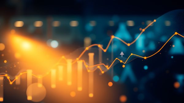 Arte conceitual do mercado de investimentos