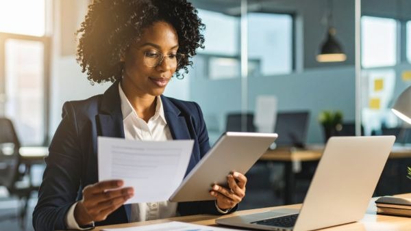 Profissional da empresa contratando prestação de serviço por meio de contratos inteligentes