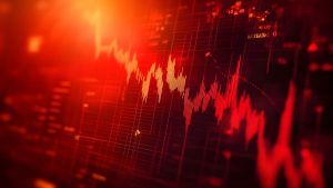 Gráficos queda representando o que acontece no índice principal de uma bolsa no acionamento de um circuit breaker